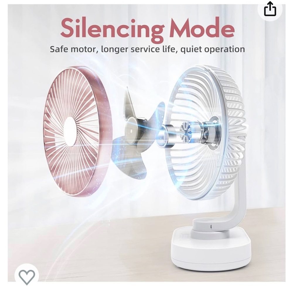 ALLXNOX Small Oscillating Desk Table Fan